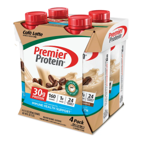 Premier Protein Shake;  Café Latte;  30g Protein;  11 fl oz;  4 Ct