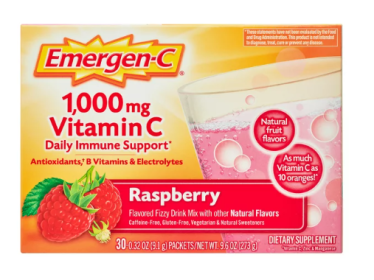 Emergen-C Daily Immune Support Vitamin C Supplement Powder;  Raspberry;  30 Ct