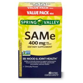 Spring Valley SAMe Dietary Supplement Value Pack, 400 mg, 40 count