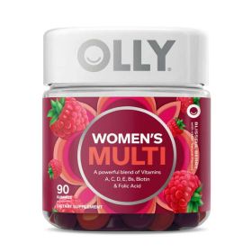 OLLY Women's Multivitamin Gummy, Health & Immune Support, Berry, 90 Count