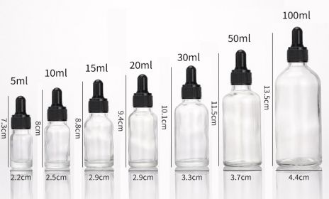 Glass Fine Oil Bottle Avoid Light Glue Head Dropper Bottle  Stock Bottling Cosmetics (Option: White-10ml)