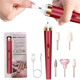 New Home Nail Grinder Special Nail Polisher (Option: Red-USB)